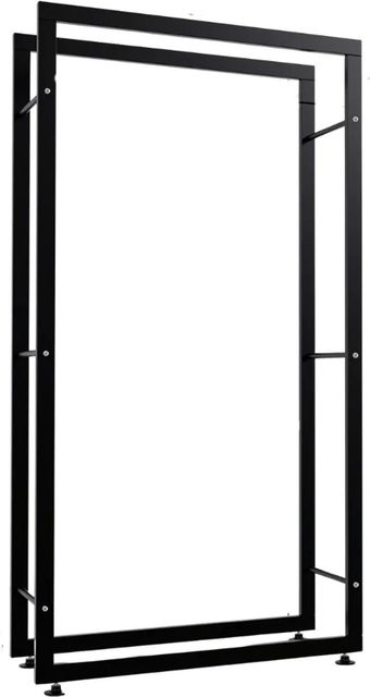 DELUKE Kaminholzregal aus Metall in Schwarz für den Innenbereich, B/T/H: 80 x 25 x 150 cm - Bild 1