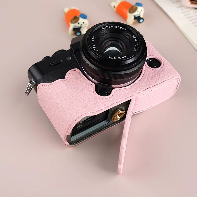 Fujifilm Retro Leder Kamera-Schutzhülle Halbe Case für X-T10 XT20 XT30 X-T30II XT30III in Grün - Bild 2