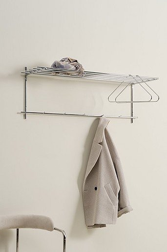Jotex GLAZE Hutablage in Silber aus Metall mit glänzendem Finish, B/T/H: 110 x 35 x 40 cm - Bild 1