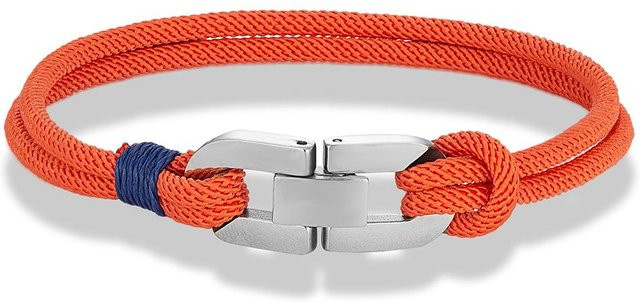 YULIN Armband, Doppelstrang Geflochtenes Seil, Edelstahl, 17cm, Unisex - Bild 1
