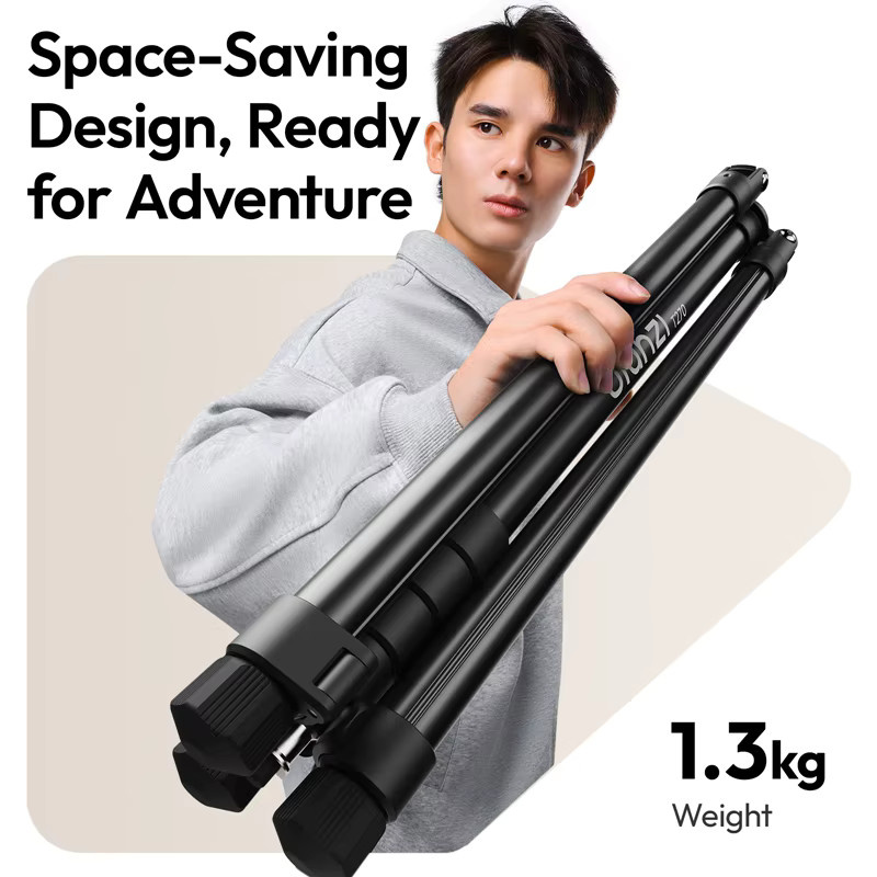 Ulanzi T270 Faltbares Lichtstativ für Kamera und COB LED Softbox in Schwarz mit Universalhalterung und 6 kg Traglast - Bild 5