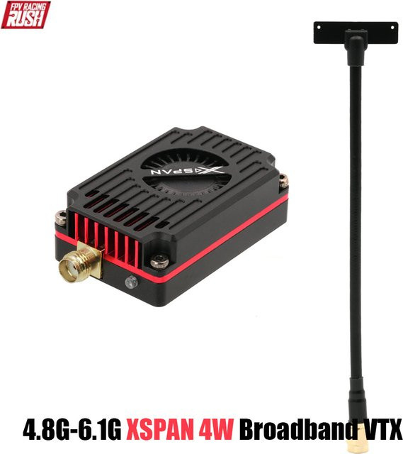 RushFPV XSPAN Breitband-VTX-Videosender für Langstrecken-RC-FPV-Renndrohnen und Quadcopter in Schwarz - Bild 1