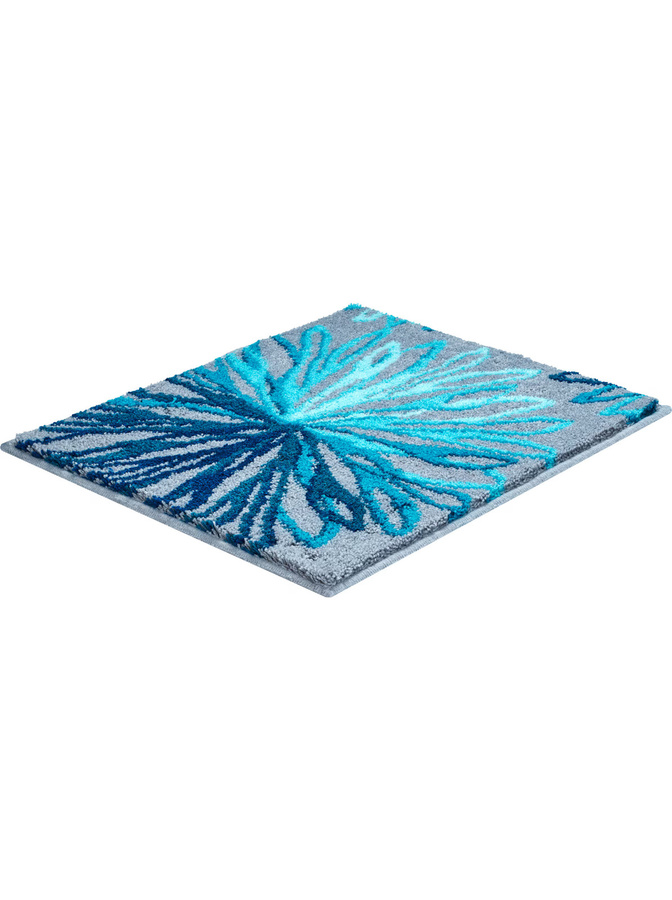 Rutschfeste Badematte mit Grafikdesign in Multicolour aus 100% Polyacryl, rechteckig und für Fußbodenheizung geeignet - Bild 2