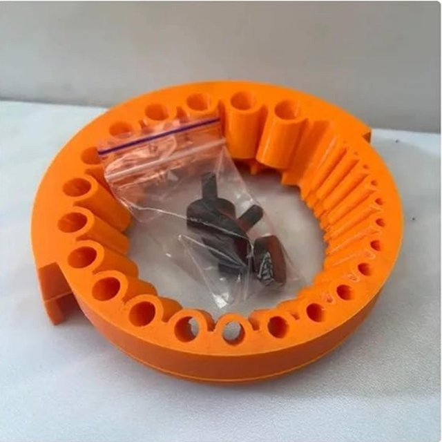 ProTool Haven Bohrer-Schärfgerät für 2–13 mm Bohrer, Bohrer-Schärfvorrichtung für Winkelschleifer, Orange - Bild 1