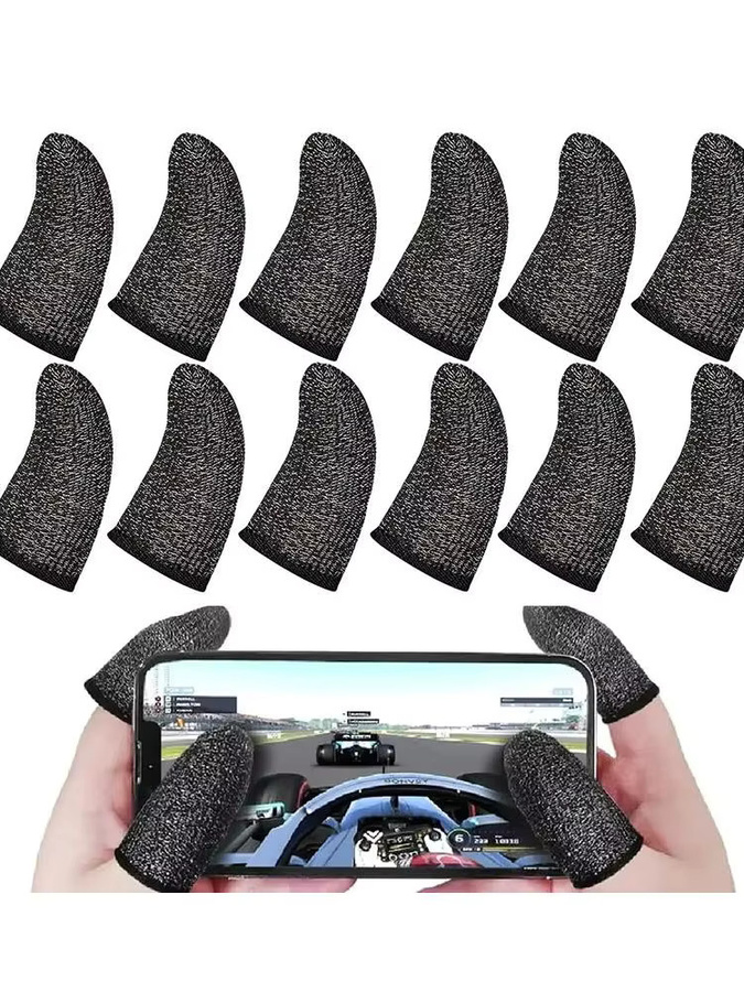 KAFNHCKA Gaming Finger Sleeves für Mobile Gamer, schweißfest und rutschfest, in Schwarz oder Blau - Bild 7