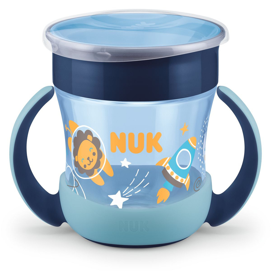 NUK Trinklernbecher Mini Magic Cup Blau mit Glow in the Dark Effekt, 160 ml - Bild 1