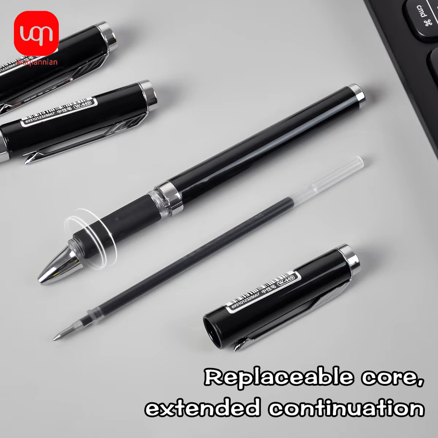WQN Gelstift Schwarz 0,7 mm Spitze im 4er oder 8er Set für Schule und Büro - Bild 4