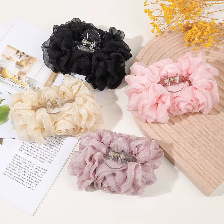 FORWOT Haarspange Seide Chiffon Blume, Damen - Bild 2