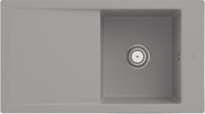 Villeroy & Boch Spüle Timeline 50 Flat bündig mit Ablaufgarnitur und Handbetätigung in fossil - Bild 1