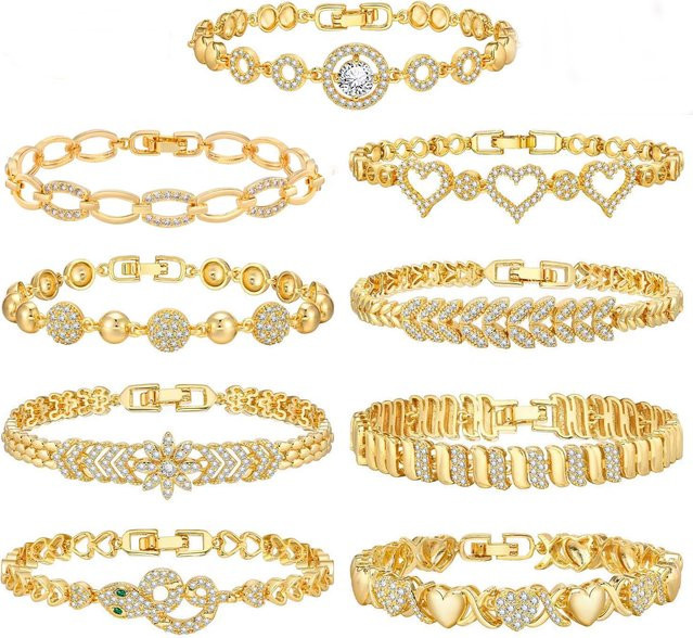 Meaeguet Armband, Gold, Zirkonia, Damen - Bild 1