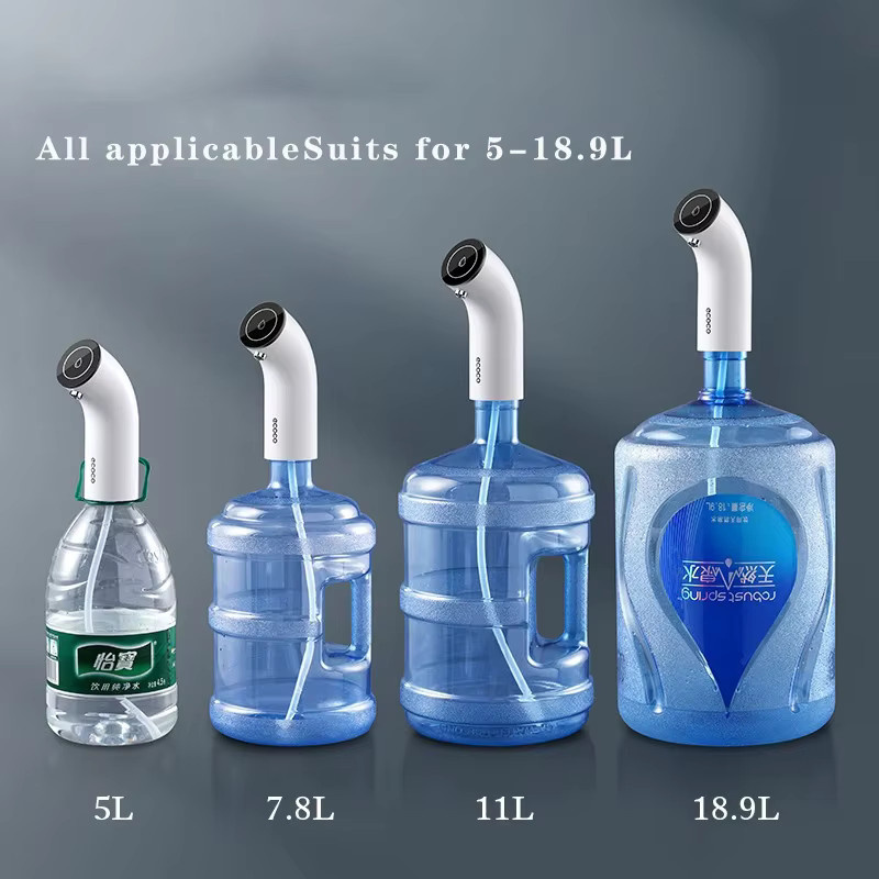 Ecoco Elektrische Wasserpumpe für 19 Liter Wasserspender, USB wiederaufladbar, Weiß - Bild 2