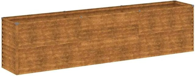 DELUKE Hochbeet AKSEL aus Cortenstahl in Braun, Metall-Pflanzenbeet für Gemüse und Blumen, B/T/H: 291 x 50 x 69 cm - Bild 1