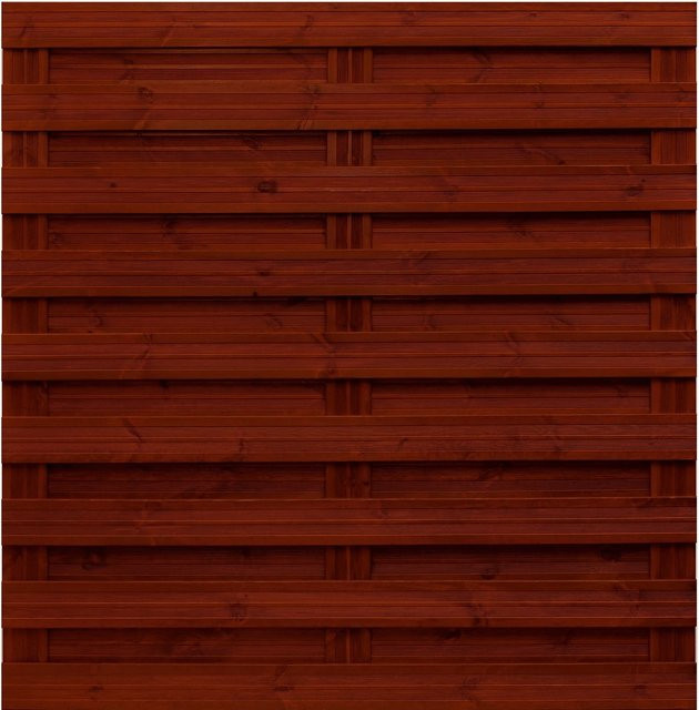 Sichtschutzzaun-Element Goch von Andrewex aus Holz in Braun lasiert, B/H: 180 x 180 cm - Bild 1