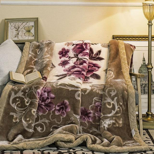 Doppellagige Raschel Nerzdecke von JMG Household Supplies, Queen Size Kunstpelz-Bettdecke, Flauschig und Beschwert, B/B: 200 x 230 cm - Bild 1