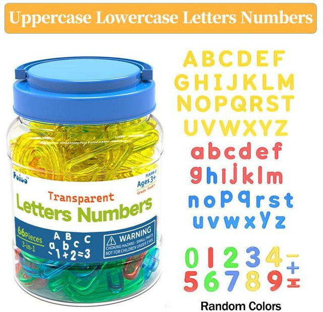 Kidsly Bunte Transparente Buchstaben Zahlen, Sensorisches Licht Tisch Spielzeug, Montessori Pädagogisches Mathematik Spielzeug - Bild 1