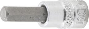 BGS Bit-Einsatz 2745 in Silber mit Innenvierkant 6,3 mm (1/4 Zoll) und Innensechskant 1/4 Zoll - Bild 1