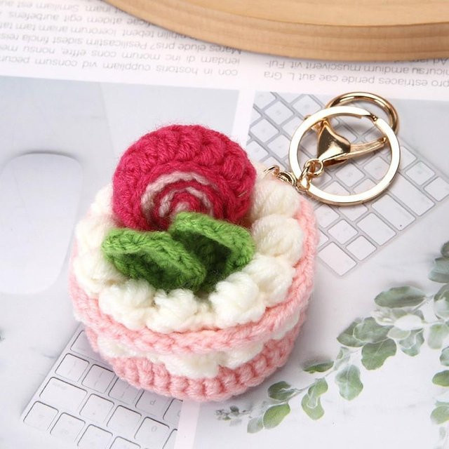 Linyi toy Schlüsselanhänger, Obstkuchen-Design, Donut-Design, Unisex - Bild 1