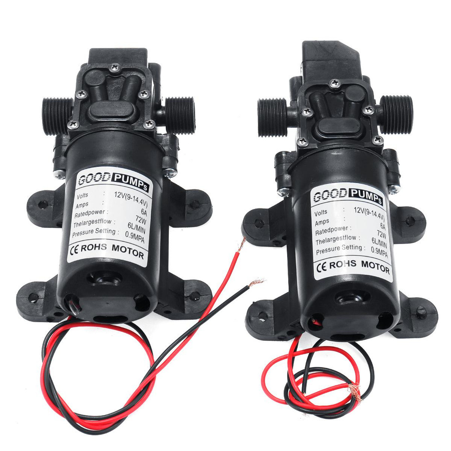 CosyHome 12V Hochdruck Automatische Membran Wasserpumpe Selbstansaugende Pumpe in Schwarz für Garten und Van - Bild 7