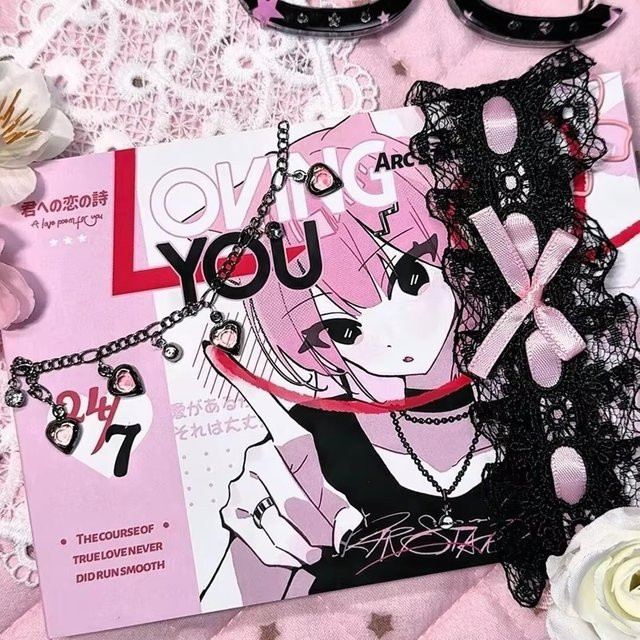 Japanisches Stickerbuch im Stern-Charakter Design für Mädchen in Pink als DIY Material für Schüler - Bild 1
