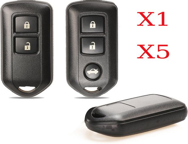 jingyuqin X1 X5 Fernbedienungs-Autoschlüsselgehäuse für Toyota Highlander Camry Prado RAV Vios Yaris Smart Keyless Gehäuse mit 2/3 Tasten in Schwarz - Bild 1