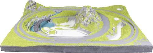 NOCH Alpenlandschaft Fertiggelände zentral Bozen Z Gleis mit Bettung - Bild 1
