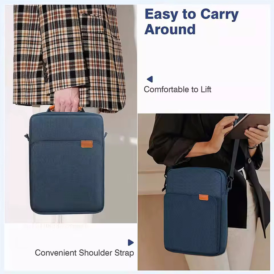 Wasserdichte Laptop-Handtaschenhülle für MacBook Air & Pro 11 bis 13 Zoll und Tablets mit mehreren Taschen in Schwarz oder Grau - Bild 6