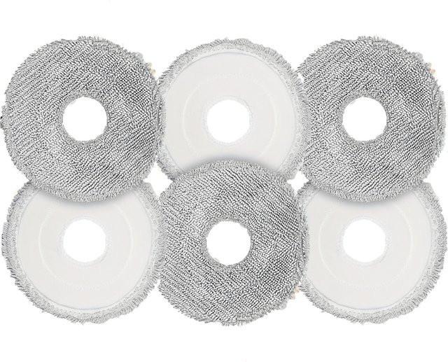 6 Stück Wischtücher für Dreame L10s Ultra Gen 2, L10s Pro Ultra Heat, X40, X50 Ultra Complete sowie Mova E30 Ultra, P50 Pro Ultra und L10 in Weiß - Bild 1