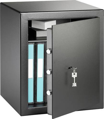 Burg-Wächter Home-Safe H 240 S Möbeleinsatztresor feuergeschützt mit Schlüsselschloss, schwarz, B: 43,5 cm, H: 52,8 cm, T: 38,2 cm - Bild 1