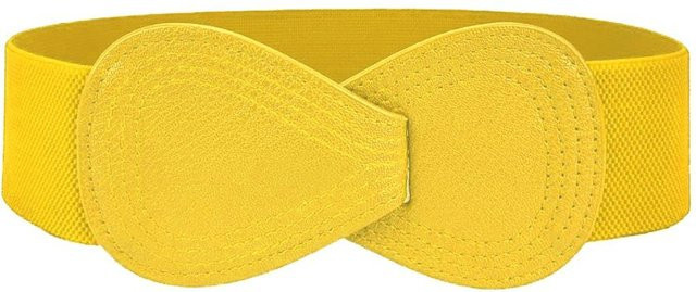 XYNN Taillenschmuck Gürtel, elastisch, Schleife, Yellow bunt, Damen - Bild 1