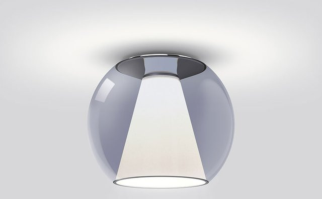 Serien Lighting Draft Ceiling M LED-Deckenleuchte aus Glas in Blau und Silber mit warmweißem Licht (2700K) - Bild 1