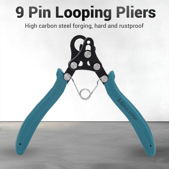 KKMOON Looper-Zange in Grün, 9-poliges Drahtschlaufenwerkzeug mit 3 mm Durchmesser für 18–26 AWG-Drähte - Bild 1