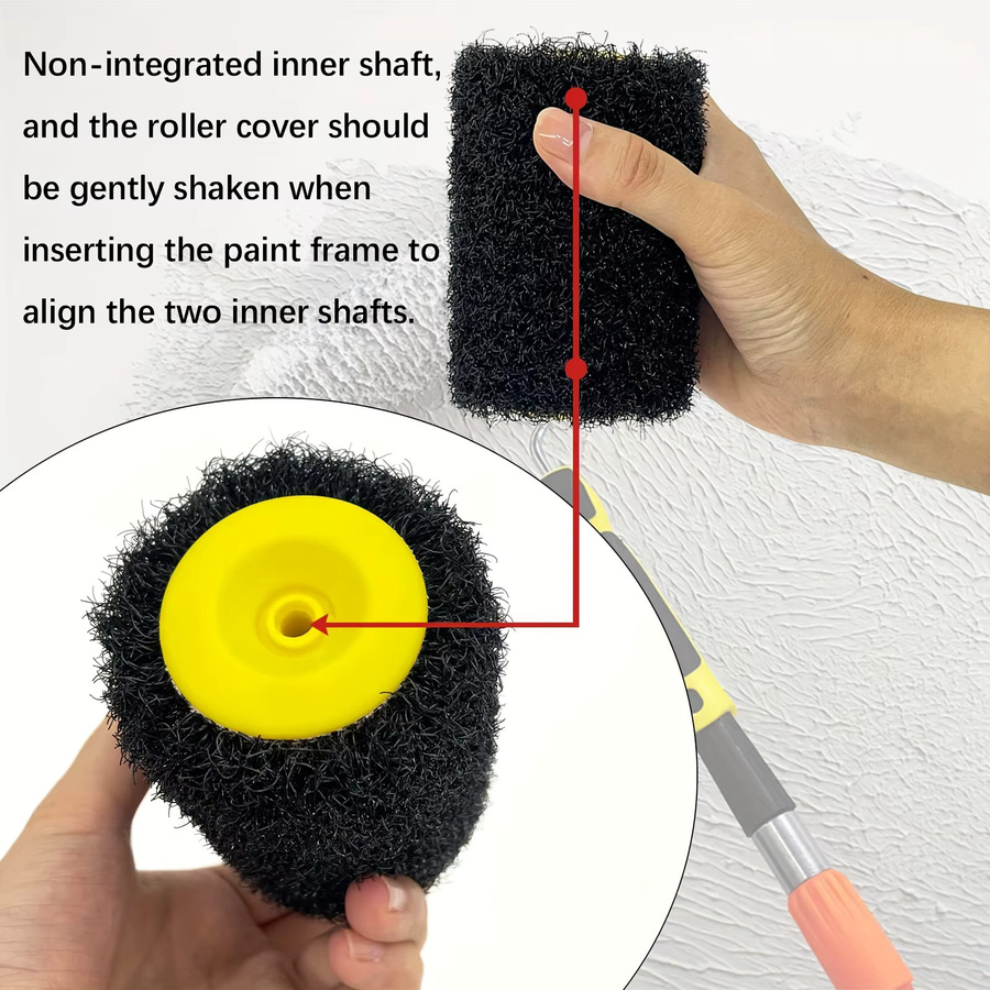 4-Zoll Trockenbau Textur Roller aus Kunststoff für DIY Wand- und Deckenarbeiten - Bild 3