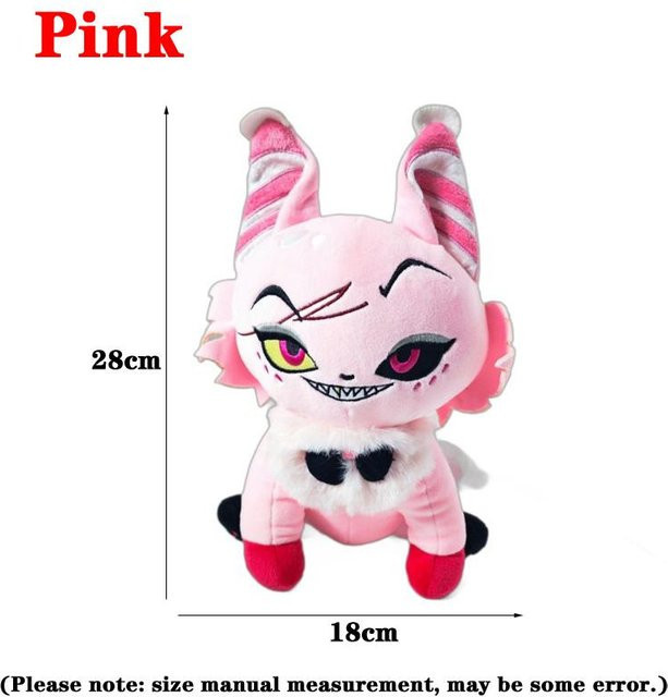 Yiran toy Lucifer Morningstar Hazbin Hotel Plüschtier, Rosa Grau, ab 14 Jahren - Bild 1