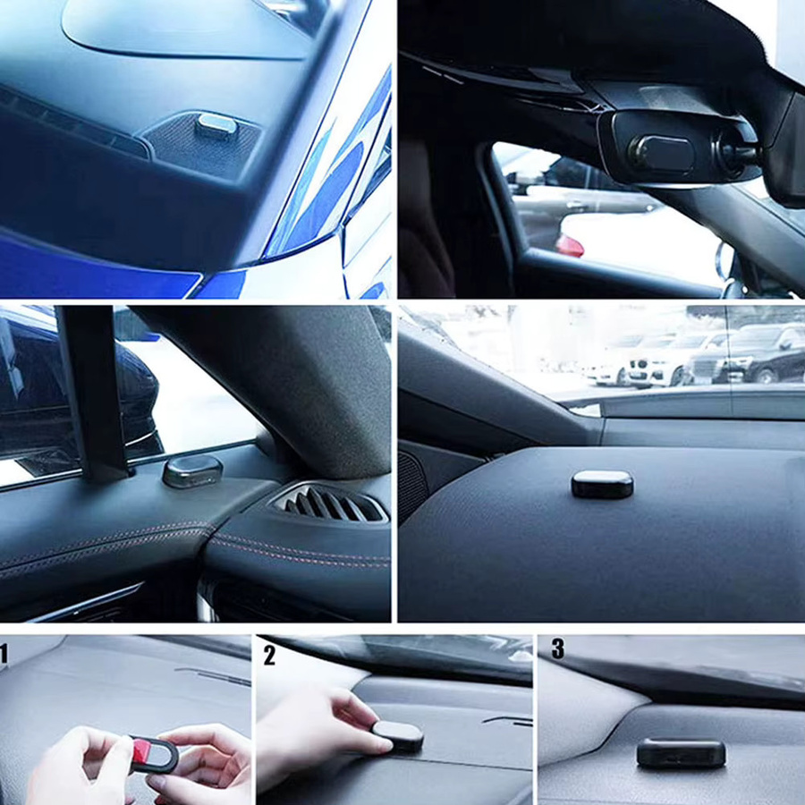 Solarbetriebener Dummy-Alarm für Autos mit blinkendem blauem und rotem Licht von APWIKOGER - Bild 3