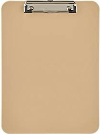 Klemmbrett MAUL DIN A4 aus Kunststoff mit Aufhängeöse, Farbe: beige, B/T/H: 31,8 x 22,6 x 1,5 cm - Bild 1