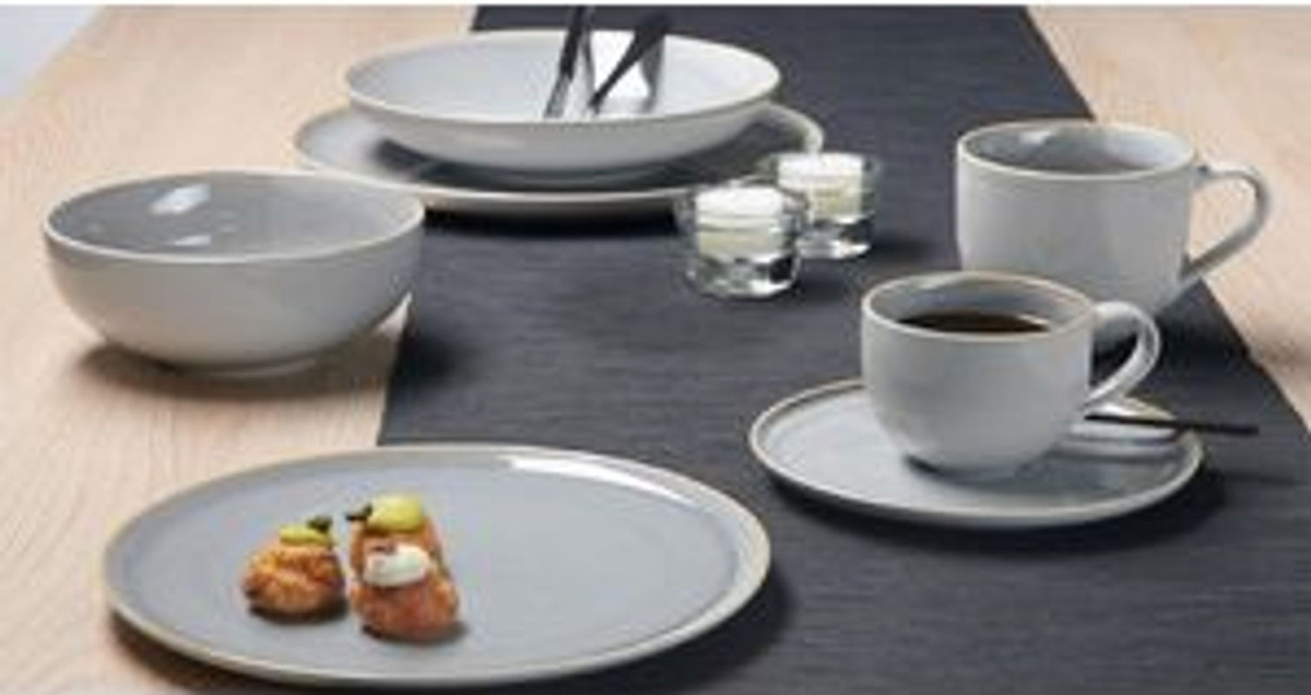 Ritzenhoff & Breker Kaffeetassen SKAGEN STONE aus Porzellan, Weiß, 6er Set, 220 ml - Bild 1