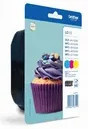 Brother Tintenpatronen-Set LC-123 für Inkjet-Drucker in Cyan, Magenta und Gelb - Bild 1