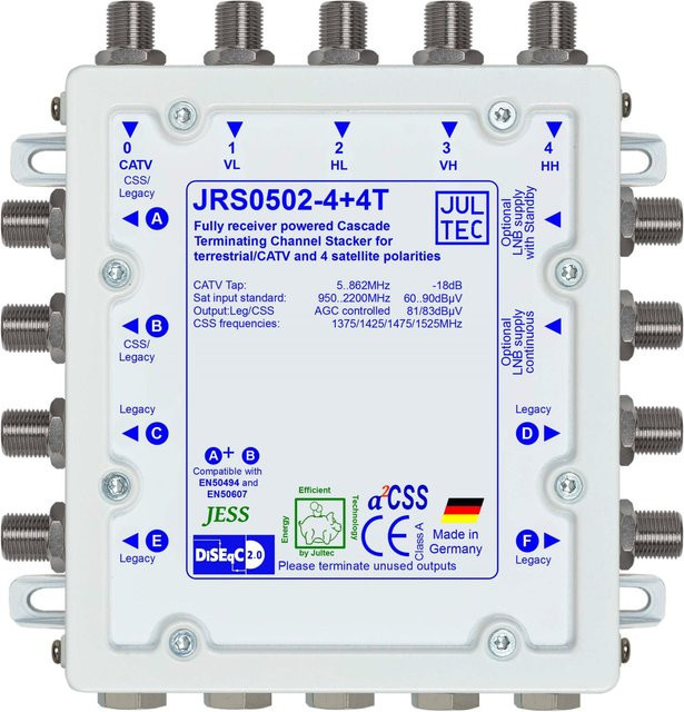 JRS Unicable-Multischalter JRS 0502-4+4T in Weiß - Bild 1