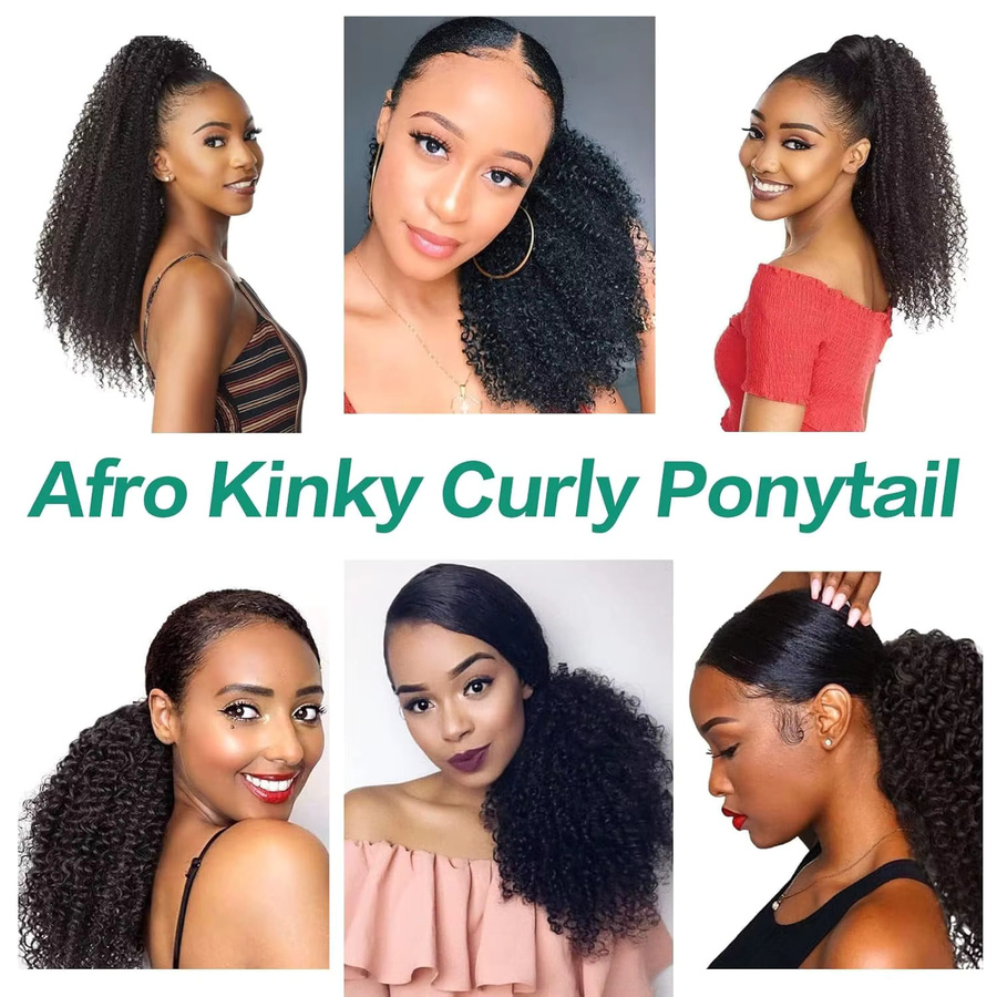 Tomiyaa Remy Echthaarverlängerungen, Afro Kinky Curly, Unisex - Bild 6