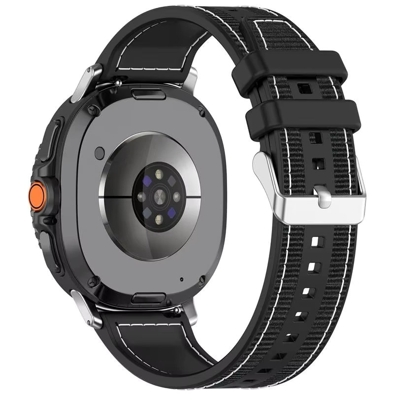 Samsung Uhrenarmband Silikon-Nylon, Schwarz, Unisex - Bild 3