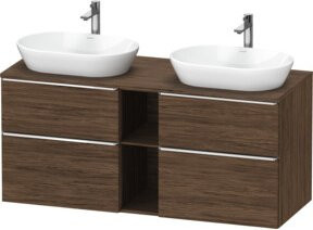 Duravit Waschtischunterschrank D-Neo in Braun Matt, B/T/H: 140 x 55 x 66,4 cm - Bild 1
