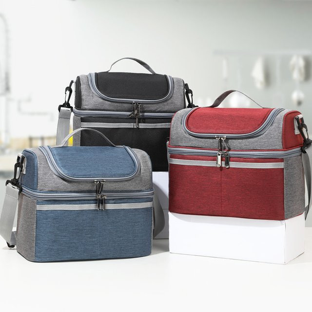 Isolierte Thermo-Lunchbox von ZDARLBO in Blau, auslaufsichere Lunchtasche für Outdoor, Arbeit und Picknick, B/H/T: 24,0 x 27,5 x 0 cm - Bild 1