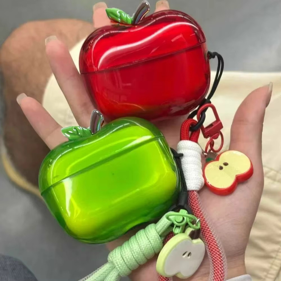 Apple AirPods 3, 4 und AirPods Pro 1, 2 Schutzhülle mit TPU-Beschichtung und 3D Anti-Rutsch-Design in Rot - Bild 3