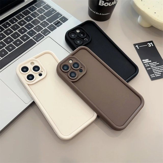 Panbon Stoßfeste Silikon Schutzhülle für iPhone 17, 16 Pro Max, 17 Air, 16e und iPhone 17 Pro Air in Rot und Beige - Bild 1