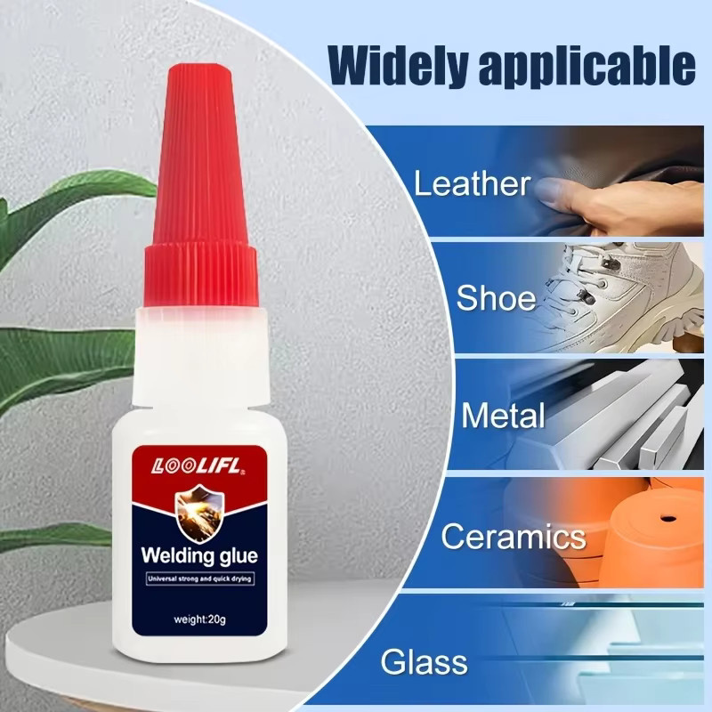 LOOLIFL Superkleber Transparent 20g Schnelltrocknender Flüssigkleber für Notfallreparaturen und Fixierungen - Bild 3