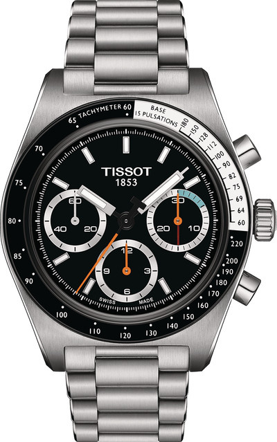 Tissot Chronograph, Edelstahl, Schwarz, 41 mm, Herren - Bild 1