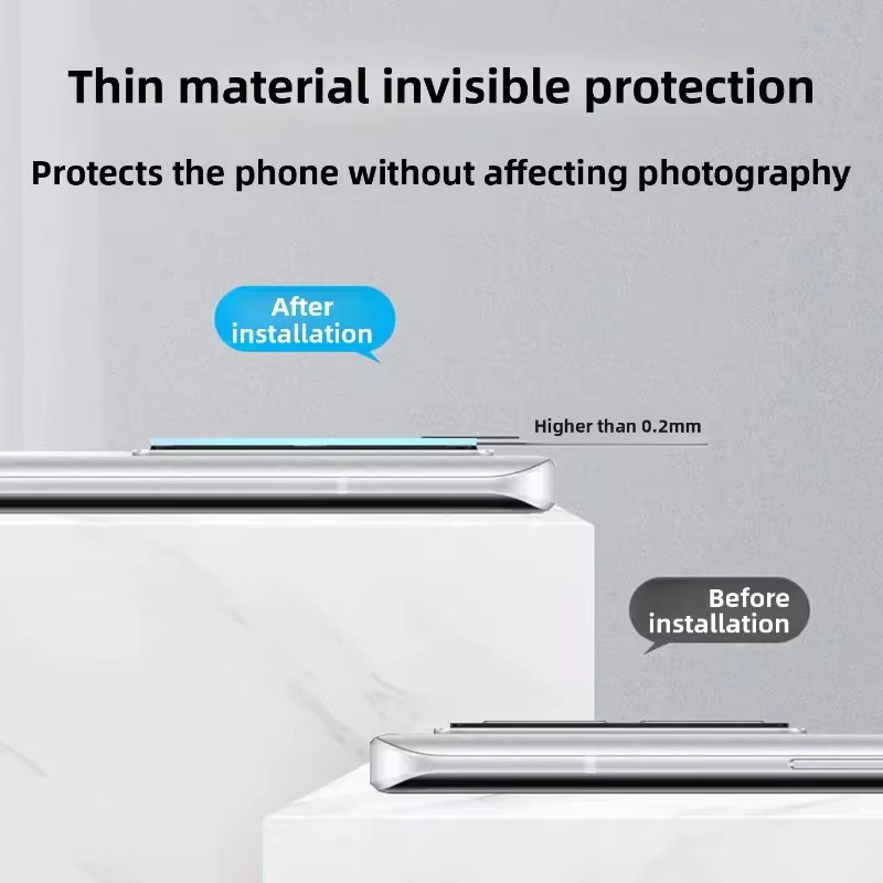 3 Stück Objektivschutzfolie für OPPO Find N6 N5 X7 X8 Ultra X8 Pro X8S+ Rückkamera-Schutzfolie mit AR-Antireflexglas in Transparent - Bild 4
