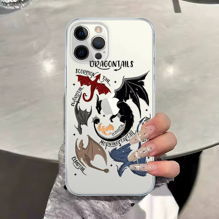 Dragon F-Fourth Wings Handyhülle für iPhone 17 16 15 14 13 12 11 Pro Max Plus Mini XR XS SE 8 7 6S - Bild 2
