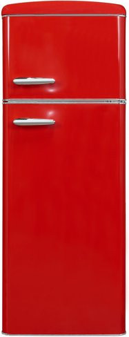Exquisit Retro Kühl-Gefrierkombination RKGC270-45-H in Rot, B/H/T: 54,5 x 146,5 x 57,5 cm - Bild 1