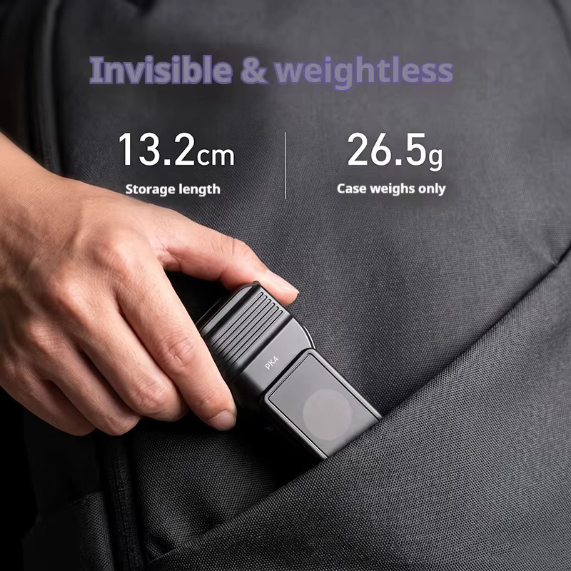 DIXSG Stoßfeste und klappbare Schutzhülle für DJI Osmo Pocket 4 Gimbal in Schwarz - Bild 4
